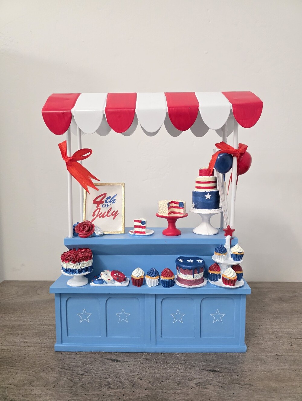 Stars and Stripes Patriotic 4th of July Americana Desert Cart New